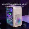 Mars Gaming MC-S2, Boîtier PC Gaming Compact Micro-ATX, 2 Ventilateurs FRGB Raibow avec Grille Frontale, Fenêtre Latérale Complè