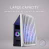 Mars Gaming MC-S2, Boîtier PC Gaming Compact Micro-ATX, 2 Ventilateurs FRGB Raibow avec Grille Frontale, Fenêtre Latérale Complè