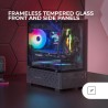 Mars Gaming MC-SE2, Boîtier Gaming MicroATX, Verre Trempé Latéral et Frontal sans Cadre, Ventilateur FRGB 120mm, Structure à Dou