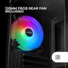 Mars Gaming MC-SE2, Boîtier Gaming MicroATX, Verre Trempé Latéral et Frontal sans Cadre, Ventilateur FRGB 120mm, Structure à Dou