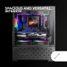 Mars Gaming MC-SE2, Boîtier Gaming MicroATX, Verre Trempé Latéral et Frontal sans Cadre, Ventilateur FRGB 120mm, Structure à Dou