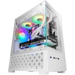 Mars Gaming MC-SE2, Boîtier Gaming MicroATX, Verre Trempé Latéral et Frontal sans Cadre, Ventilateur FRGB 120mm, Structure à Dou