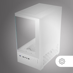 Mars Gaming MC-SE2, Boîtier Gaming MicroATX, Verre Trempé Latéral et Frontal sans Cadre, Ventilateur FRGB 120mm, Structure à Dou