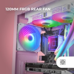 Mars Gaming MC-VIEW2, Boîtier Gaming MicroATX, Double Verre Trempé Continu sans Cadre, 1x Ventilateur FRGB Arrière 120mm, Suppor