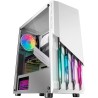 Mars Gaming MCX2W MC-X2 Blanc, Boîtier PC Gaming ATX, Front Acier FRGB, 2 Ventilateurs FRGB 12 cm, Fenêtre Latérale Complète