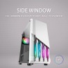 Mars Gaming MCX2W MC-X2 Blanc, Boîtier PC Gaming ATX, Front Acier FRGB, 2 Ventilateurs FRGB 12 cm, Fenêtre Latérale Complète