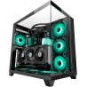 Mars Gaming MC-3C, Boîtier Gaming ATX, Vue Panoramique 3D avec Triple Verre Trempé, Design à Double Chambre Latérale, Support Co