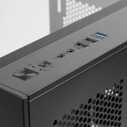 Mars Gaming MC-3C, Boîtier Gaming ATX, Vue Panoramique 3D avec Triple Verre Trempé, Design à Double Chambre Latérale, Support Co