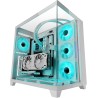Mars Gaming MC-3C, Boîtier Gaming ATX, Vue Panoramique 3D avec Triple Verre Trempé, Design à Double Chambre Latérale, Support Co
