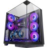 Mars Gaming MC-3GF, Boîtier Gaming ATX, Triple Verre Trempé, 2X Ventilateurs ARGB Arrière 120mm, Montage Vertical des Cartes Gra