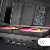 Mars Gaming MC-3GF, Boîtier Gaming ATX, Triple Verre Trempé, 2X Ventilateurs ARGB Arrière 120mm, Montage Vertical des Cartes Gra