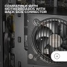 Mars Gaming MC-3TCORE, Boîtier Gaming Custom ATX, Triple Verre Trempé Amovible, Double Caméra, Semi-Tour Compatible avec Cartes-