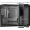 Mars Gaming MC-3TCORELCD Boîtier Gaming ATX, Écran IPS 7,2” Personnalisable, Triple Verre Trempé Amovible, Structure Double Cham