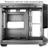Mars Gaming MC-3TCORELCDM Boîtier Gaming Micro-ATX, Écran IPS de 7,2” Personnalisable, Triple Verre Trempé, Structure Double Cha