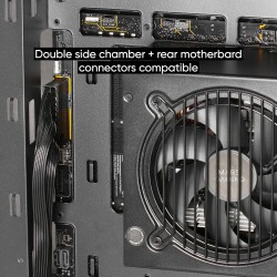Mars Gaming MC-3TCORELCDM Boîtier Gaming Micro-ATX, Écran IPS de 7,2” Personnalisable, Triple Verre Trempé, Structure Double Cha