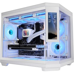 Mars Gaming MC-3TCORELCDM Boîtier Gaming Micro-ATX, Écran IPS de 7,2” Personnalisable, Triple Verre Trempé, Structure Double Cha