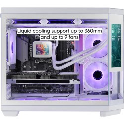 Mars Gaming MC-3TCORELCDM Boîtier Gaming Micro-ATX, Écran IPS de 7,2” Personnalisable, Triple Verre Trempé, Structure Double Cha