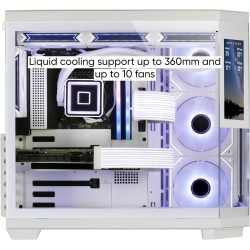 Mars Gaming MC-3TCORELCD Boîtier Gaming ATX, Écran IPS 7,2” Personnalisable, Triple Verre Trempé Amovible, Structure Double Cham