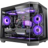 Mars Gaming MC-3TCOREM, Boîtier Gaming Custom Micro-ATX, Triple Fenêtre en Verre Trempé, Double Chambre Latérale, Support Refroi
