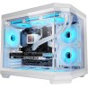 Mars Gaming MC-3TCOREM, Boîtier Gaming Custom Micro-ATX, Triple Fenêtre en Verre Trempé, Double Chambre Latérale, Support Refroi