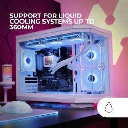 Mars Gaming MC-3TCOREM, Boîtier Gaming Custom Micro-ATX, Triple Fenêtre en Verre Trempé, Double Chambre Latérale, Support Refroi