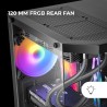 Mars Gaming MC-3TLITE, Boîtier Gaming MicroATX, Triple Verre Trempé Continu, Ventilateur Arrière FRGB 120mm, Structure à Double 