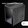 Mars Gaming MC-3TLITE, Boîtier Gaming MicroATX, Triple Verre Trempé Continu, Ventilateur Arrière FRGB 120mm, Structure à Double 
