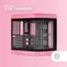 Mars Gaming MC-3T, Boîtier Gaming Custom ATX, Triple Fenêtr Verre Trempé Continu, Refroidissement Liquide Complet, Double Caméra