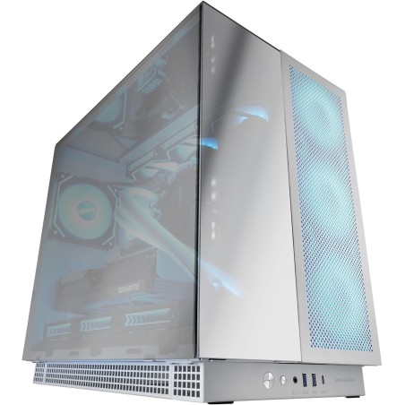 Mars Gaming MC-NOVA3, Boîtier Gaming Custom XXL E-ATX, Triple Verre Chromé Continu sans Cadre, Support Complet Refroidissement L