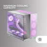 Mars Gaming MC-NOVA3, Boîtier Gaming Custom XXL E-ATX, Triple Verre Chromé Continu sans Cadre, Support Complet Refroidissement L