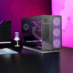 Mars Gaming MC-NOVA3, Boîtier Gaming Custom XXL E-ATX, Triple Verre Chromé Continu sans Cadre, Support Complet Refroidissement L