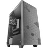 Mars Gaming MC-Q3, Boîtier Semi-Tour ATX, Panneau Latéral en Verre Trempé, Double Grille Magnétique Anti-poussière Avant + Dessu