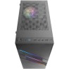 Mars Gaming MC-U3, Boîtier PC Gaming ATX XL, Triple ARGB à l'avant, Ventilateur ARGB 12cm, Fenêtre en Verre Trempé, Noir