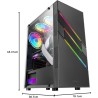Mars Gaming MC-U3, Boîtier PC Gaming ATX XL, Triple ARGB à l'avant, Ventilateur ARGB 12cm, Fenêtre en Verre Trempé, Noir