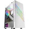 Mars Gaming MC-U3, Boîtier PC Gaming ATX XL, Triple ARGB à l'avant, Ventilateur ARGB 12cm, Fenêtre en Verre Trempé, Blanc