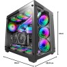 Mars Gaming MCV3, Boîtier Gaming Custom XXL E-ATX, Fenêtres Latérales et Frontales en Verre Trempé, Structure Modulaire Double C