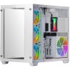 Mars Gaming MCV3 Blanc, Tour Gaming Custom XXL E-ATX, Fenêtre Verre Trempé Avant et Latérale, Cadre Modulaire à Double Chambre
