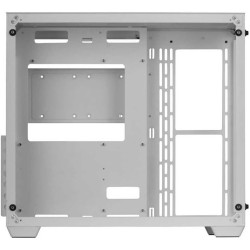 Mars Gaming MCV3 Blanc, Tour Gaming Custom XXL E-ATX, Fenêtre Verre Trempé Avant et Latérale, Cadre Modulaire à Double Chambre