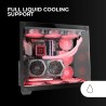 Mars Gaming MCV4, Tour Gaming Custom XXL E-ATX, Fenêtres Latérales et Frontales en Verre Trempé sans Cadre, Structure Modulaire 