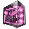 Mars Gaming MCV4, Tour Gaming Custom XXL E-ATX, Fenêtre Verre Trempé Avant et Latérale sans Cadre, Structure Modulaire à Double 
