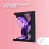 Mars Gaming MCV4, Tour Gaming Custom XXL E-ATX, Fenêtre Verre Trempé Avant et Latérale sans Cadre, Structure Modulaire à Double 
