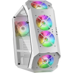 Mars Gaming MC51W, Tour PC Gaming ATX, 5X Ventilateurs 120mm Chroma ARGB, Contrôleur avec Télécommande, Double Verre Trempé, Ref
