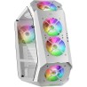 Mars Gaming MC51W, Tour PC Gaming ATX, 5X Ventilateurs 120mm Chroma ARGB, Contrôleur avec Télécommande, Double Verre Trempé, Ref