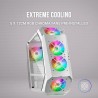 Mars Gaming MC51W, Tour PC Gaming ATX, 5X Ventilateurs 120mm Chroma ARGB, Contrôleur avec Télécommande, Double Verre Trempé, Ref