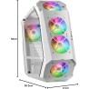 Mars Gaming MC51W, Tour PC Gaming ATX, 5X Ventilateurs 120mm Chroma ARGB, Contrôleur avec Télécommande, Double Verre Trempé, Ref