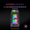 Mars Gaming MC61, Boîtier PC Gaming Compact Micro-ATX, 4 Ventilateurs 12cm, ARGB Chroma, Double Vitrage Verre Trempé, Noir