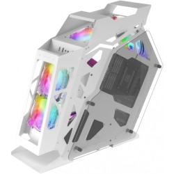 Mars Gaming MCV-One, Boîtier Gaming ATX, Double Verre Trempé Continu, Ventilateur FRGB 12cm, Structure à Double Chambre, Moyen-T