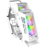 Mars Gaming MCV-One, Boîtier Gaming ATX, Double Verre Trempé Continu, Ventilateur FRGB 12cm, Structure à Double Chambre, Moyen-T