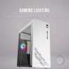 Mars Gaming MC100, Boîtier de Jeu ATX, Ventilateur FRGB 9cm, Ventilation Convect-Cool, Blanc
