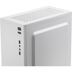 Mars Gaming MC100, Boîtier de Jeu ATX, Ventilateur FRGB 9cm, Ventilation Convect-Cool, Blanc